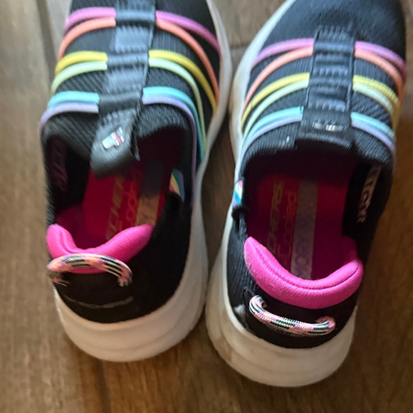 Skechers Black Sneakers with Rainbow Straps - Picture 9 of 9